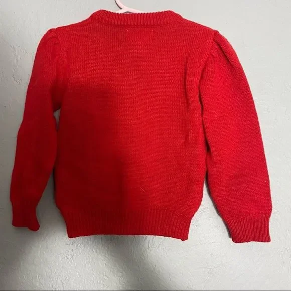 Vintage full fashioned Grand Knitwear detailed embellished knit toddler sweater - Picture 2 of 6
